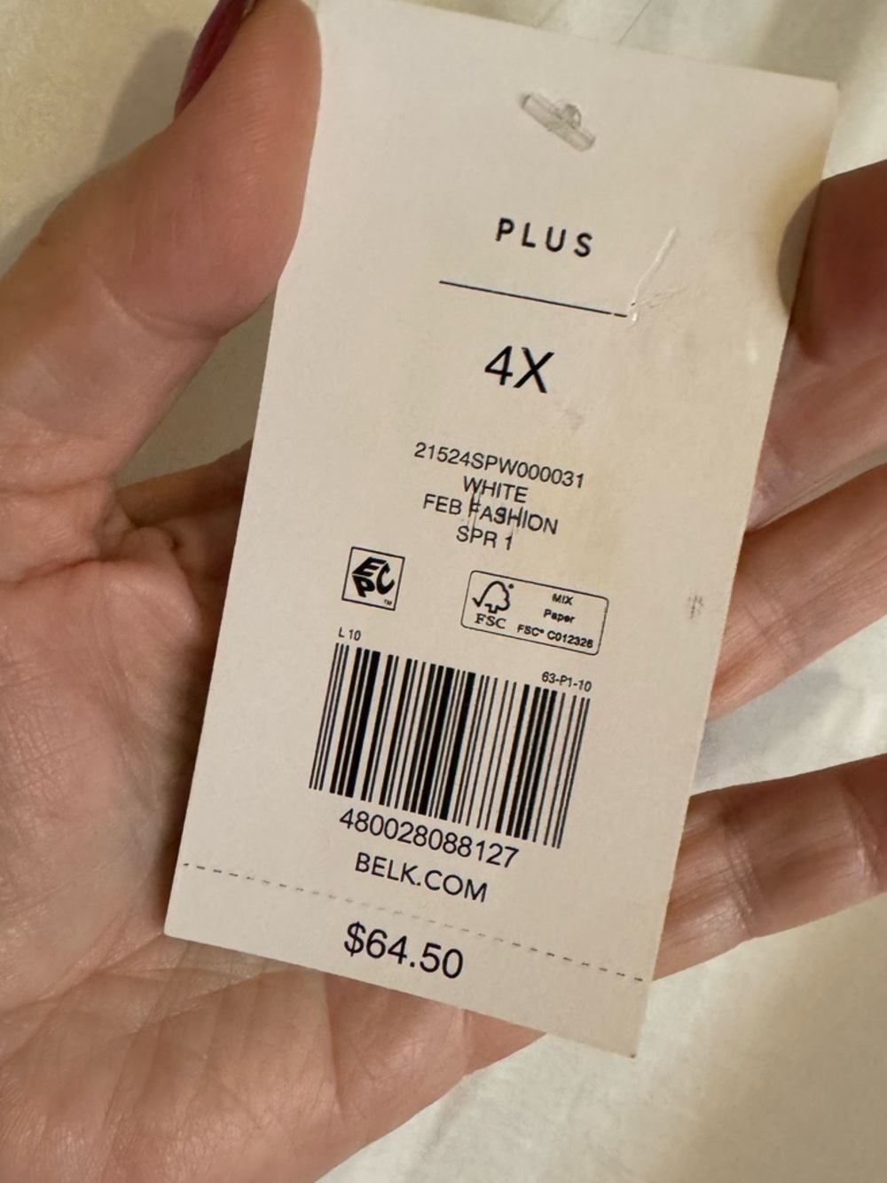 NWT  The Limited White Split-Neck Flutter Sleeve Top   PLUS: 4X   #11 - Picture 8 of 9